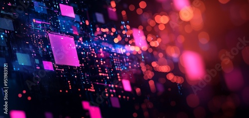 Wallpaper Mural A composition that plays with the concept of pixels and digital noise Torontodigital.ca