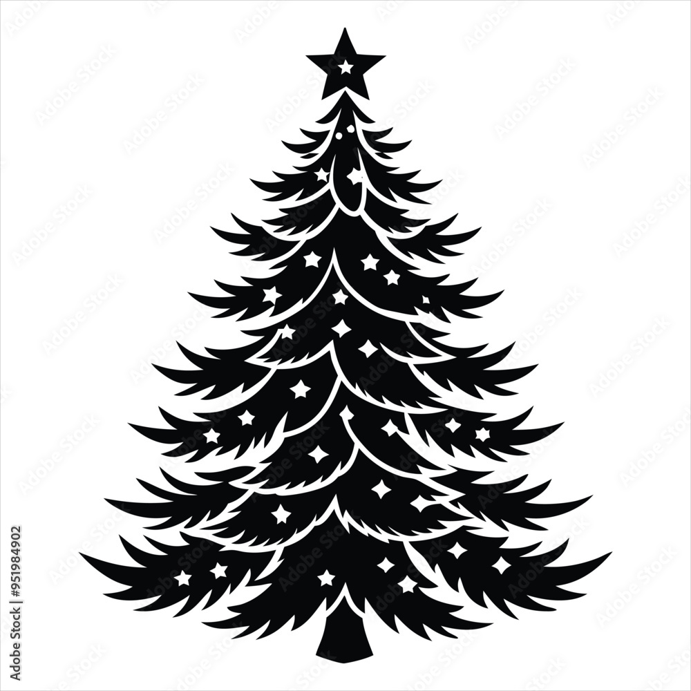 Christmas tree silhouette vector Christmas tree silhouette vector