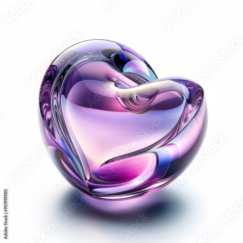 Medium shot of Heart dripping with red paint, isolated on a white background 