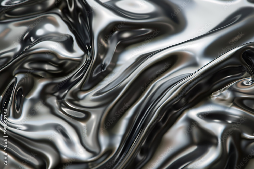 A shiny silver fabric with a shiny surface,