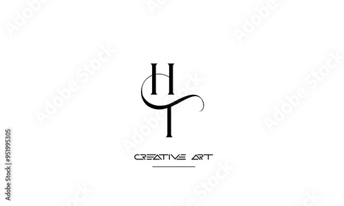 HT, TH, H, T abstract letters logo monogram