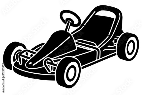 go kart vector illustration