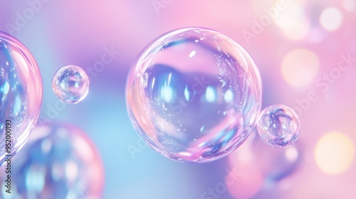 Shimmering Bubbles in a Dreamy Setting