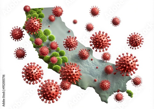 * Concept: Covid-19 pandemic lockdown in California photo