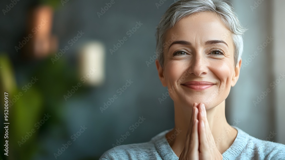 74. A middle-aged person demonstrating gratitude with a heartfelt smile and warm eyes 74. A middle-aged person demonstrating gratitude with a heartfelt smile and warm eyes