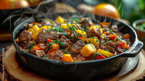 A picturesque plate of Namibian potjiekos photo