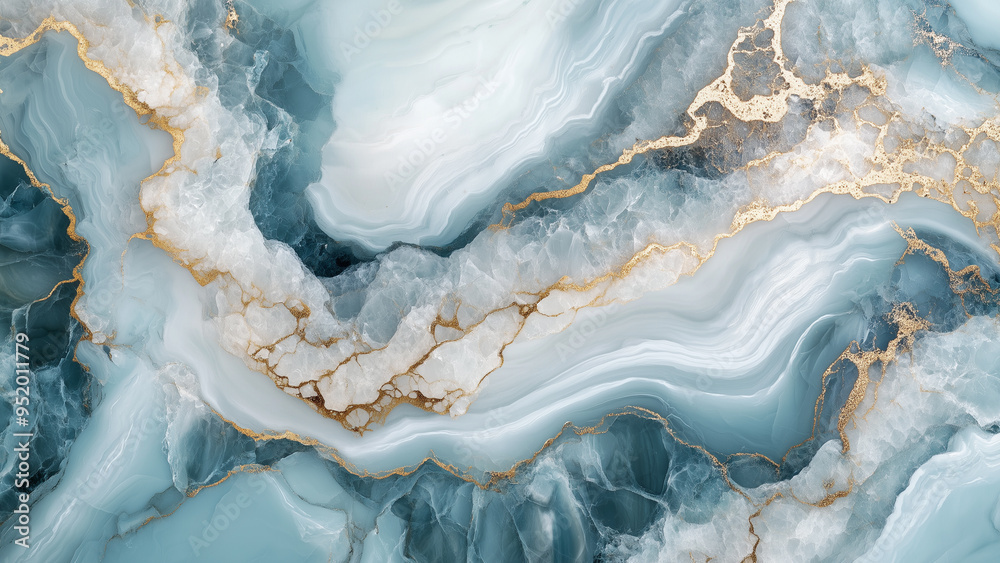 Obraz premium Elegant Marble Texture with Shimmering Platinum and Silver