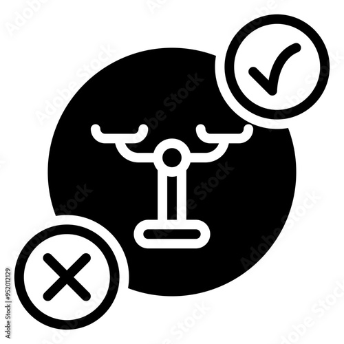 pros and cons icon, glyph icon style