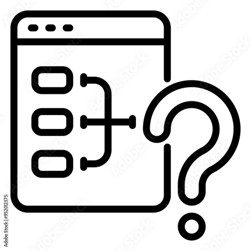 confusion icon, line icon style