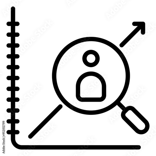 target audience icon, line icon style