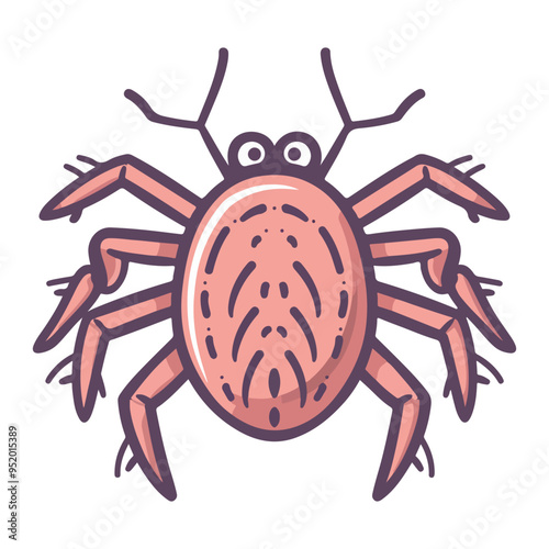 Dust mite allergy vector icon