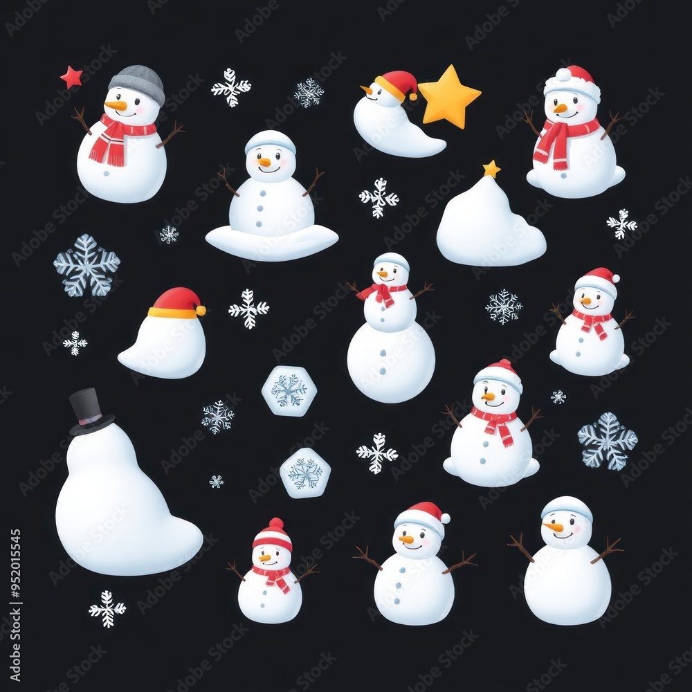 merry christmas icon set new design merry christmas icon set new design