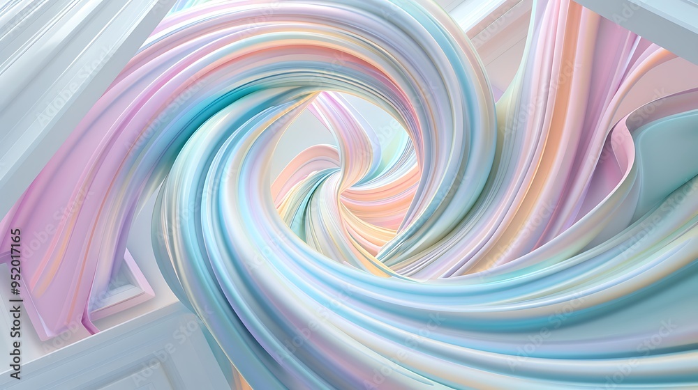 Energetic swirls of pastel and neon colors intertwining in a modern abstract composition, adding depth to a serene interior with picture frames and a minimalist design aesthetic. Energetic swirls of pastel and neon colors intertwining in a modern abstract composition, adding depth to a serene interior with picture frames and a minimalist design aesthetic.