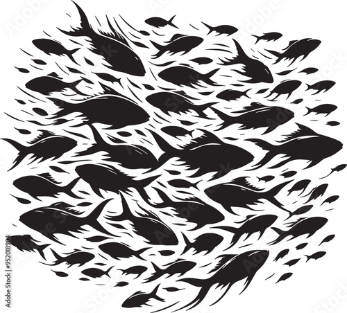 Fish Silhouette Vector Illustration