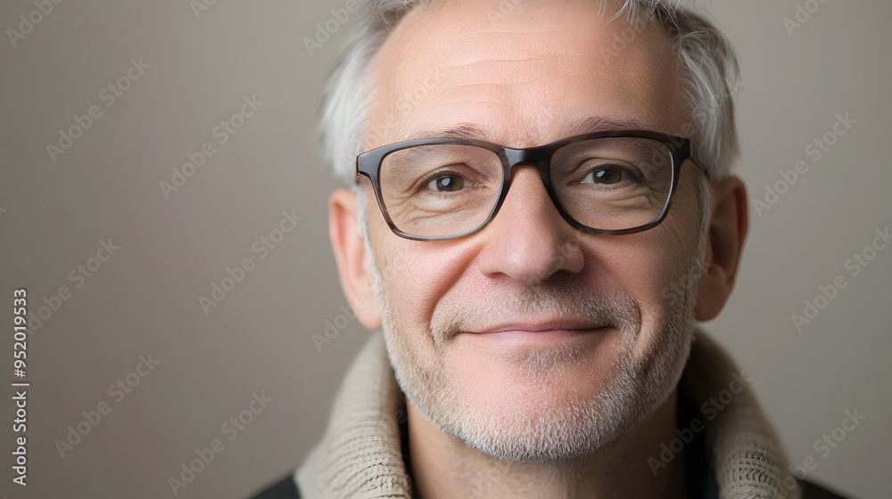 54. A middle-aged person showing shyness with a hesitant smile and averted eyes 54. A middle-aged person showing shyness with a hesitant smile and averted eyes