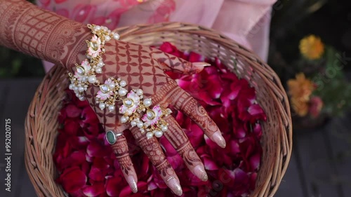 A shot of an Indian Wedding where rituals are being performed in India
 photo