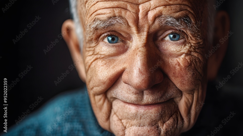 58. An elderly person demonstrating empathy with a compassionate gaze and soft smile 58. An elderly person demonstrating empathy with a compassionate gaze and soft smile