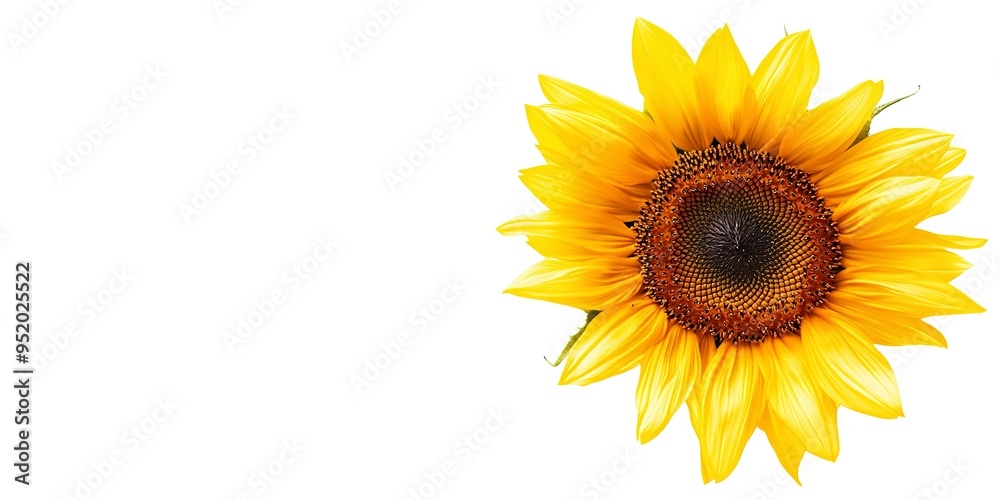 Fototapeta premium Sunflower flower on white background 