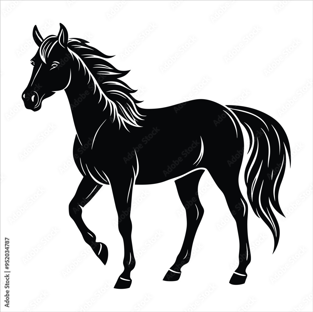 Horse silhouette vector Horse silhouette vector