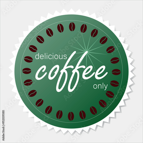 only delicius coffee graphic design, vector illustration