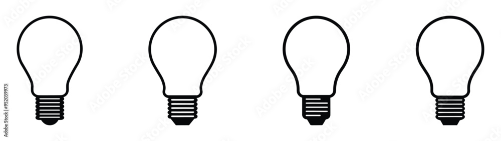 Light bulb icon. Light bulb vector icon. Idea icon. Lamp concept. Light bulb, isolated in modern simple flat design. Vector EPS 10 Light bulb icon. Light bulb vector icon. Idea icon. Lamp concept. Light bulb, isolated in modern simple flat design. Vector EPS 10