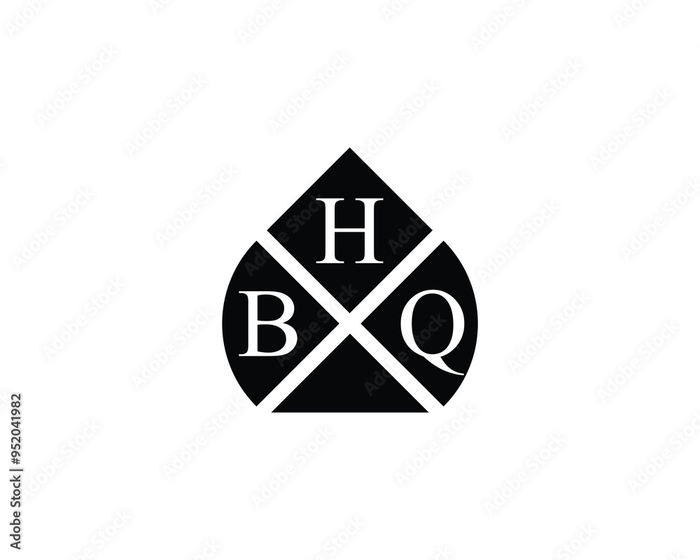 BHQ logo design vector template. BHQ BHQ logo design vector template. BHQ
