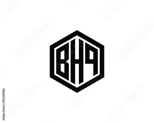 BHQ logo design vector template. BHQ