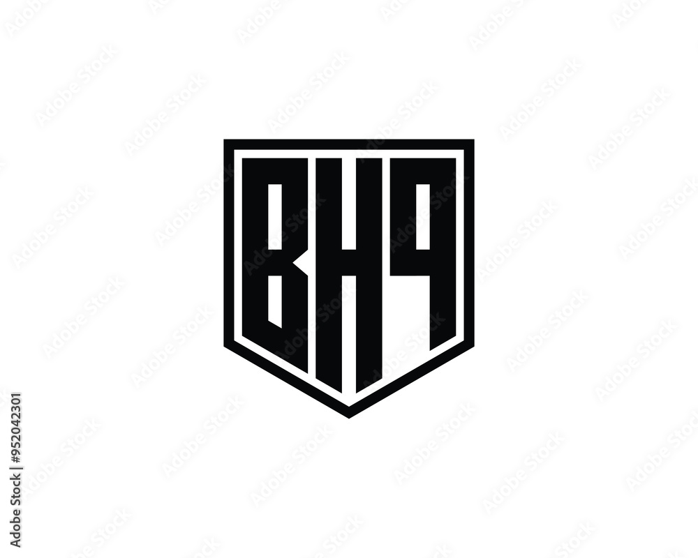 BHQ logo design vector template. BHQ BHQ logo design vector template. BHQ