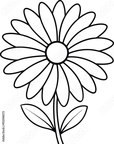 Detailed Flower Outline Creation