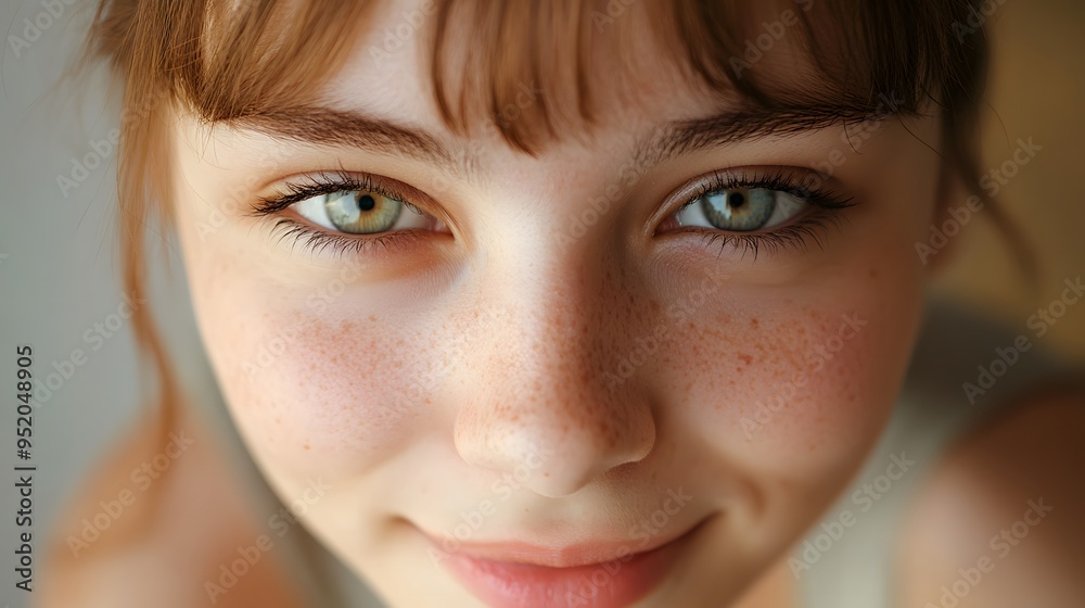 27. A teenager demonstrating shyness with a hesitant smile and downturned eyes 27. A teenager demonstrating shyness with a hesitant smile and downturned eyes