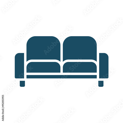 Seat, couch svg cut file. Isolated vector illustration.