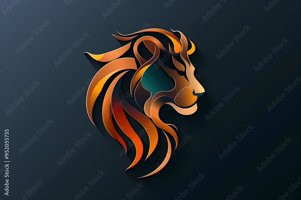 Stylized Abstract Animal Logo with Design Elements Stylized Abstract Animal Logo with Design Elements