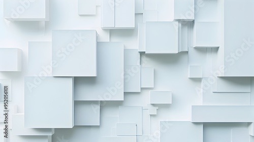 Cubist Minimalist Notepad on Clean White Background with Ample Text Space