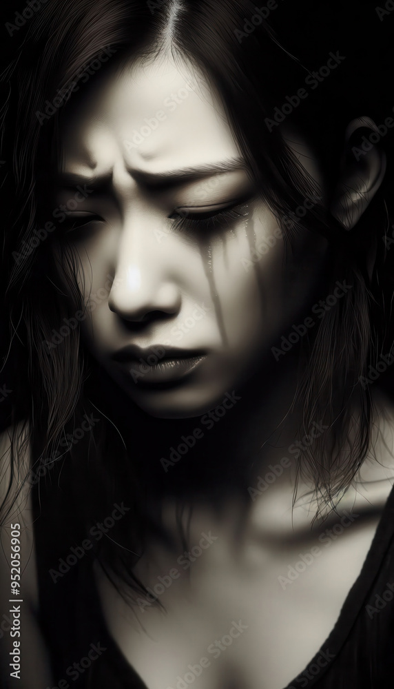 crying and sad woman,dramatic background crying and sad woman,dramatic background