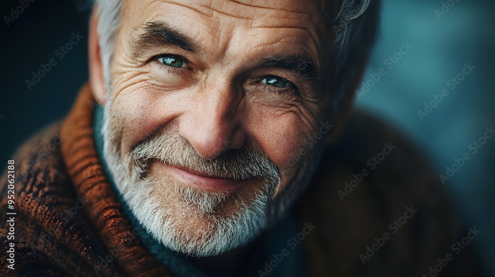 144. A middle-aged person demonstrating empathy with a caring smile and gentle eyes