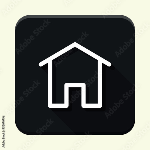Black and white home app icon