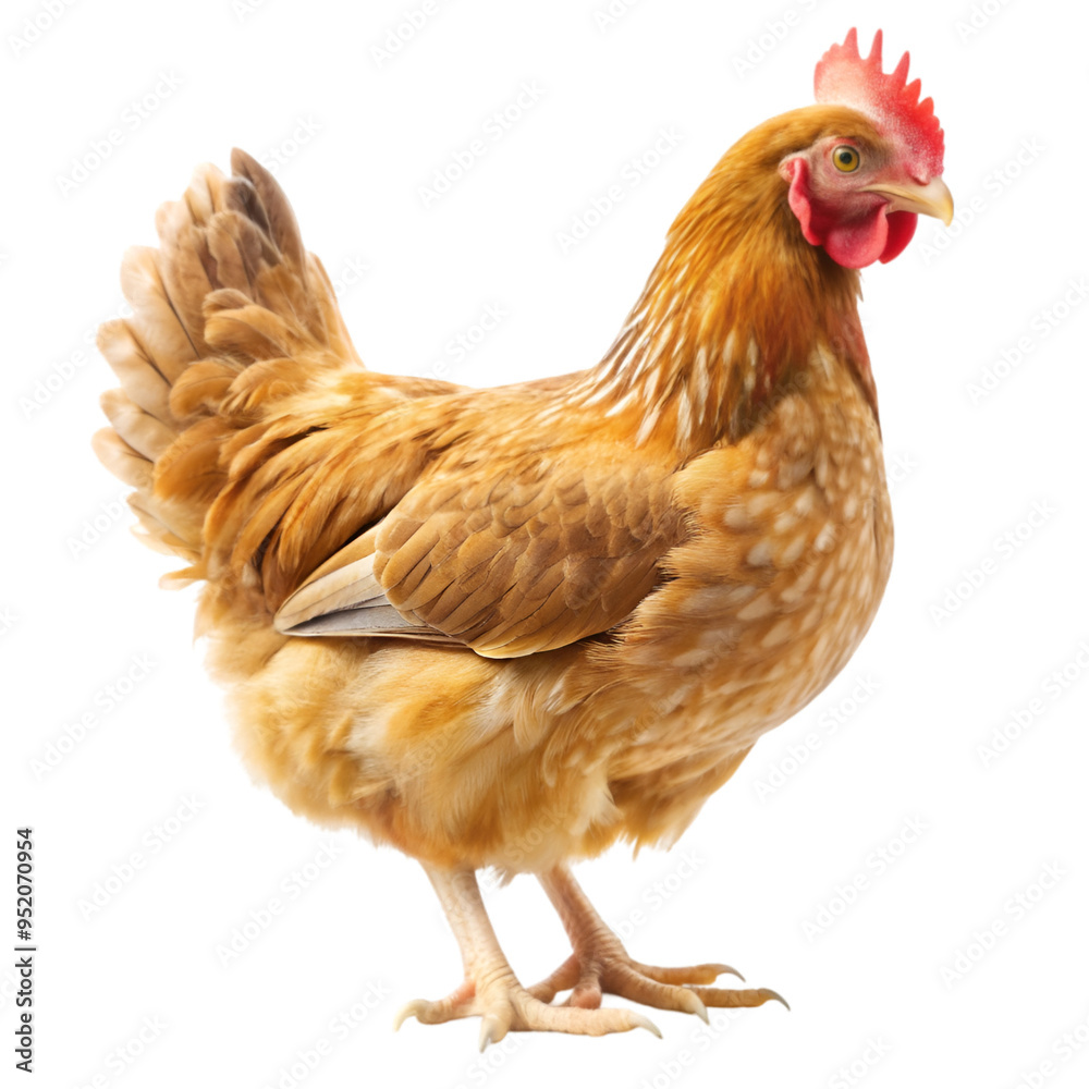 Fototapeta premium Hen isolated on transparent background