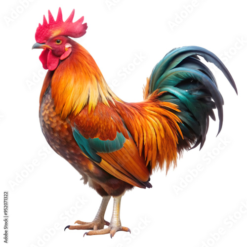 Rooster isolated on transparent background