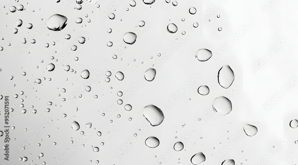 “Top View of Water Drops on a White Background, Highlighting Purity and Freshness, Ideal for Visual Content Related to Clean Water, Environmental Themes, and Minimalist Design Projects Emphasizing Sim “Top View of Water Drops on a White Background, Highlighting Purity and Freshness, Ideal for Visual Content Related to Clean Water, Environmental Themes, and Minimalist Design Projects Emphasizing Sim