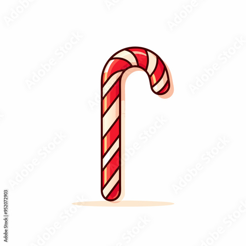 Christmas Candy Cane color vector, illustration
