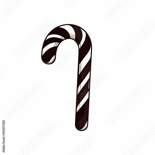 Christmas Candy Cane color vector, illustration
