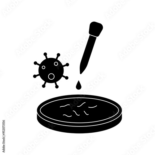 microbiology glyph icon