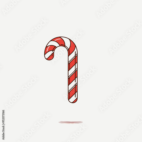 Christmas Candy Cane color vector, illustration
