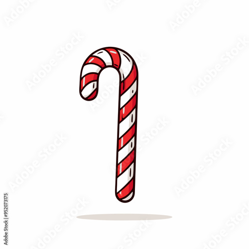 Christmas Candy Cane color vector, illustration
