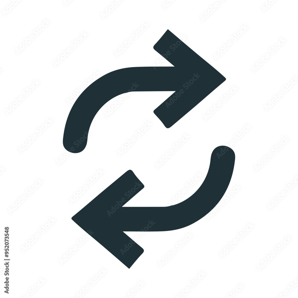 Double reverse arrow icon. Simple solid style. Exchange, switch, replace, return , repeat concept , Vector illustration isolated on white background , PNG Background Double reverse arrow icon. Simple solid style. Exchange, switch, replace, return , repeat concept , Vector illustration isolated on white background , PNG Background