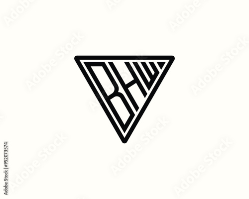 BHW logo design vector template. BHW