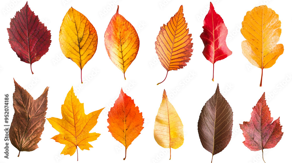 Autumn leaves on a transparent background, PNG. Autumn leaves on a transparent background, PNG.