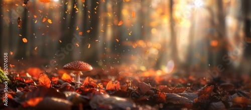 Mushroom in the Autumn Forest