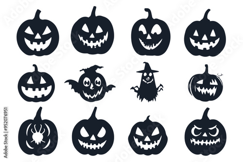 Halloween pumpkin vector cut file