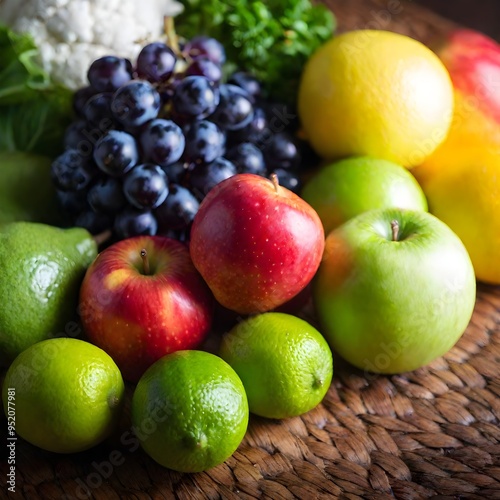 fruits splash water background